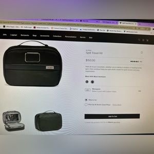 Black Tumi Dop Kit (toiletry bag)